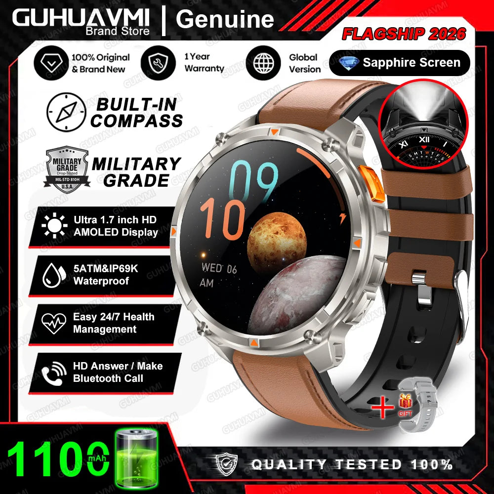 New T-Rex3 Ultra 1100mAh Battery Smart Watch GPS Track Compass IP69K Waterproof Sports tracker Outdoors Military Smartwatches