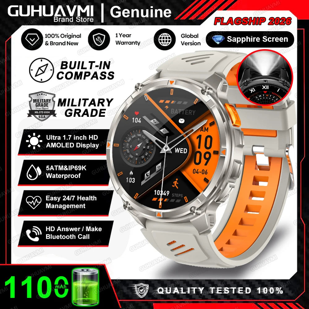 New T-Rex3 Ultra 1100mAh Battery Smart Watch GPS Track Compass IP69K Waterproof Sports tracker Outdoors Military Smartwatches