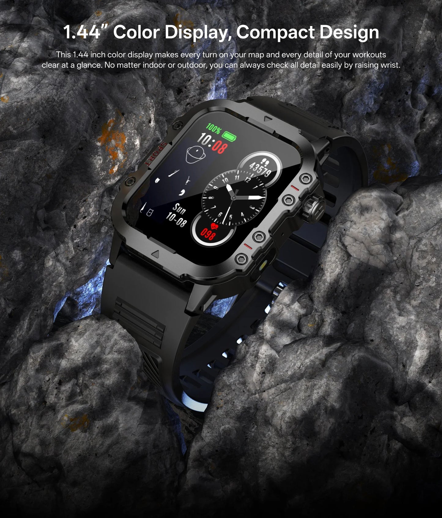 Men’s Military-Style Smart Watch