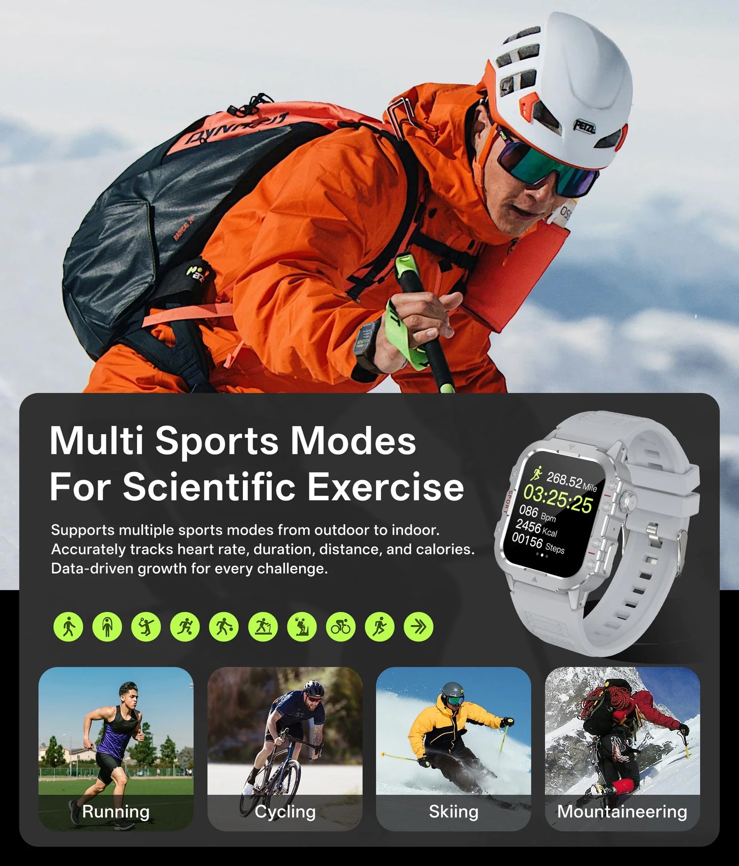 Men’s Military-Style Smart Watch