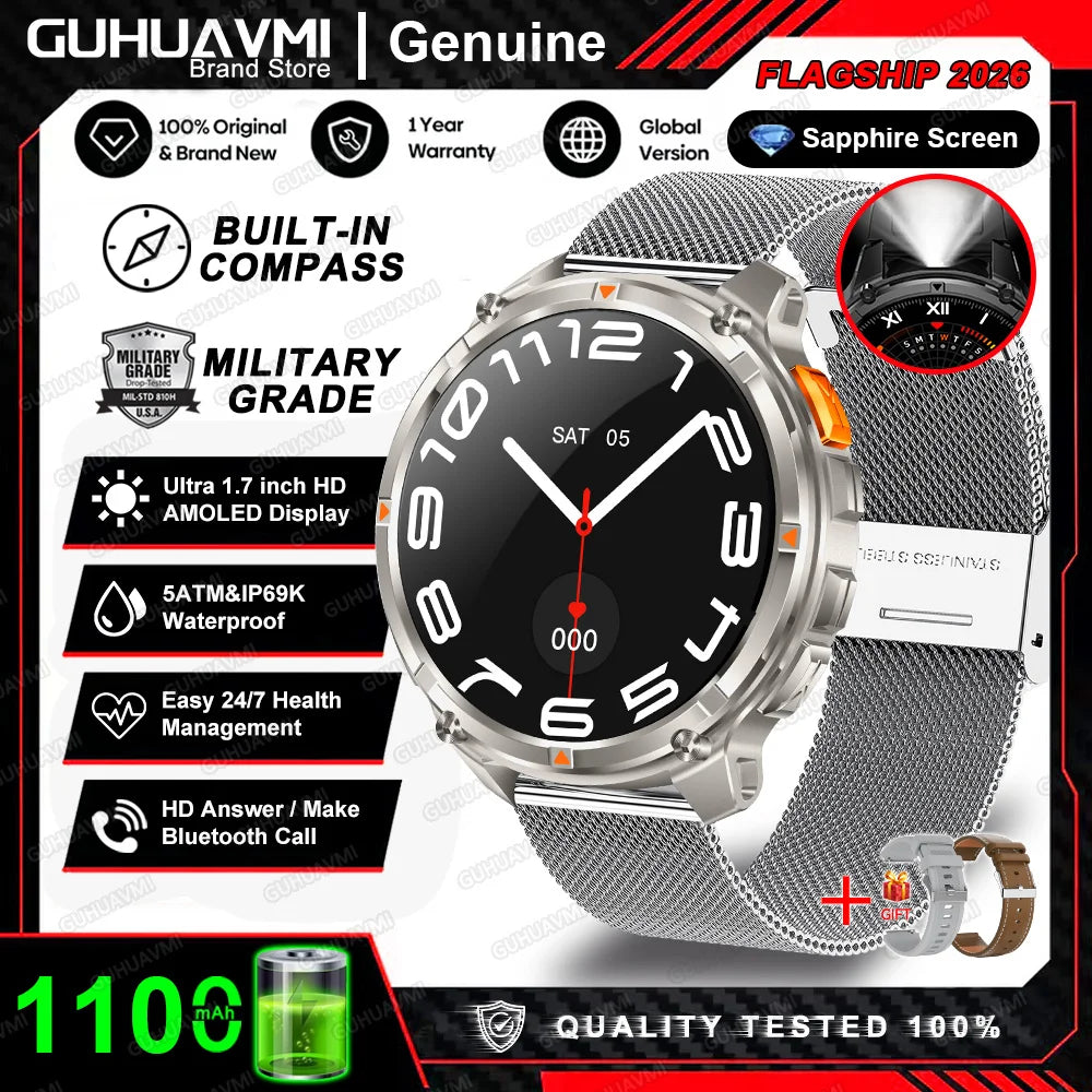 New T-Rex3 Ultra 1100mAh Battery Smart Watch GPS Track Compass IP69K Waterproof Sports tracker Outdoors Military Smartwatches