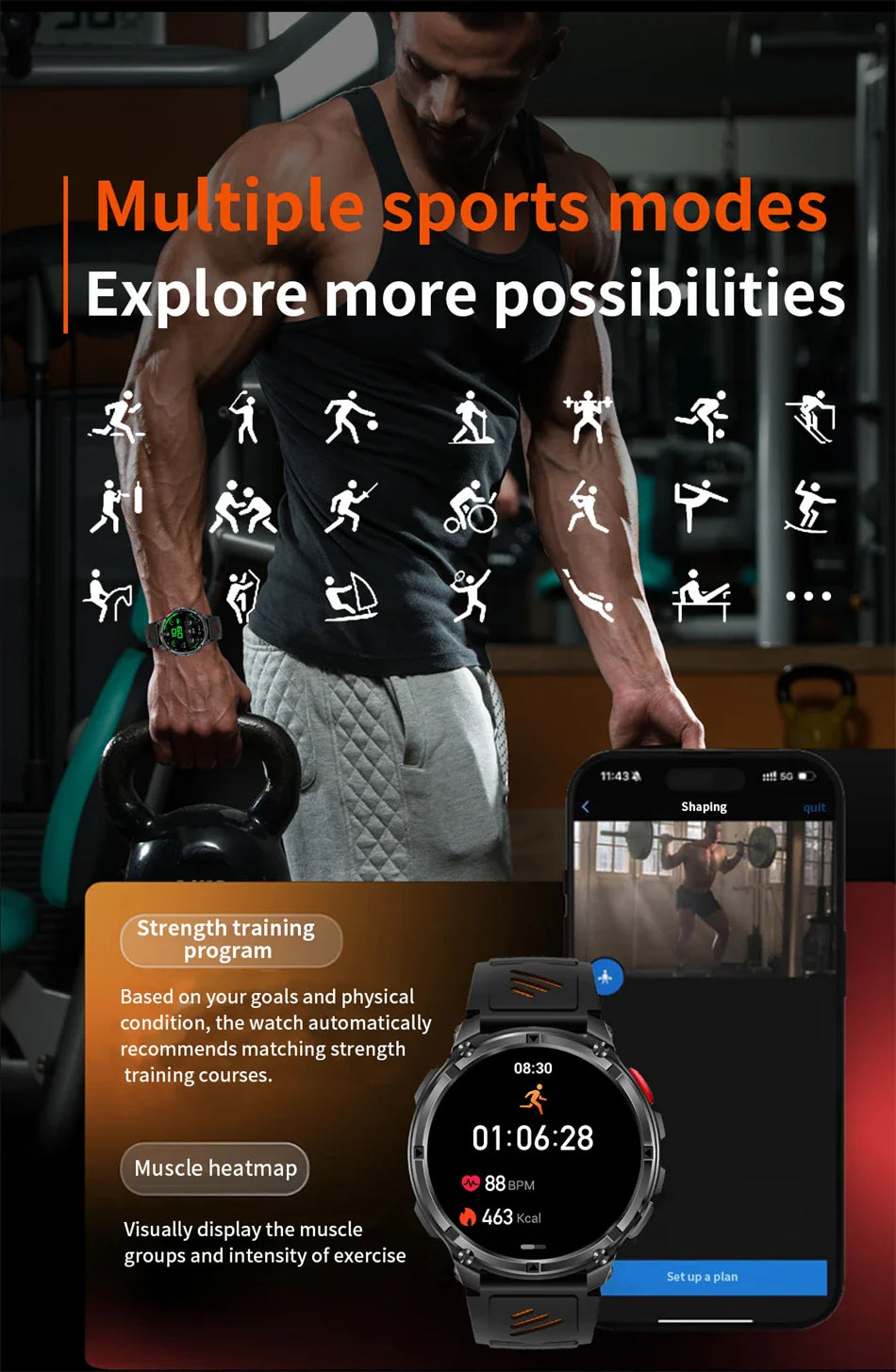 T-Rex3 Ultra Military Smart watches