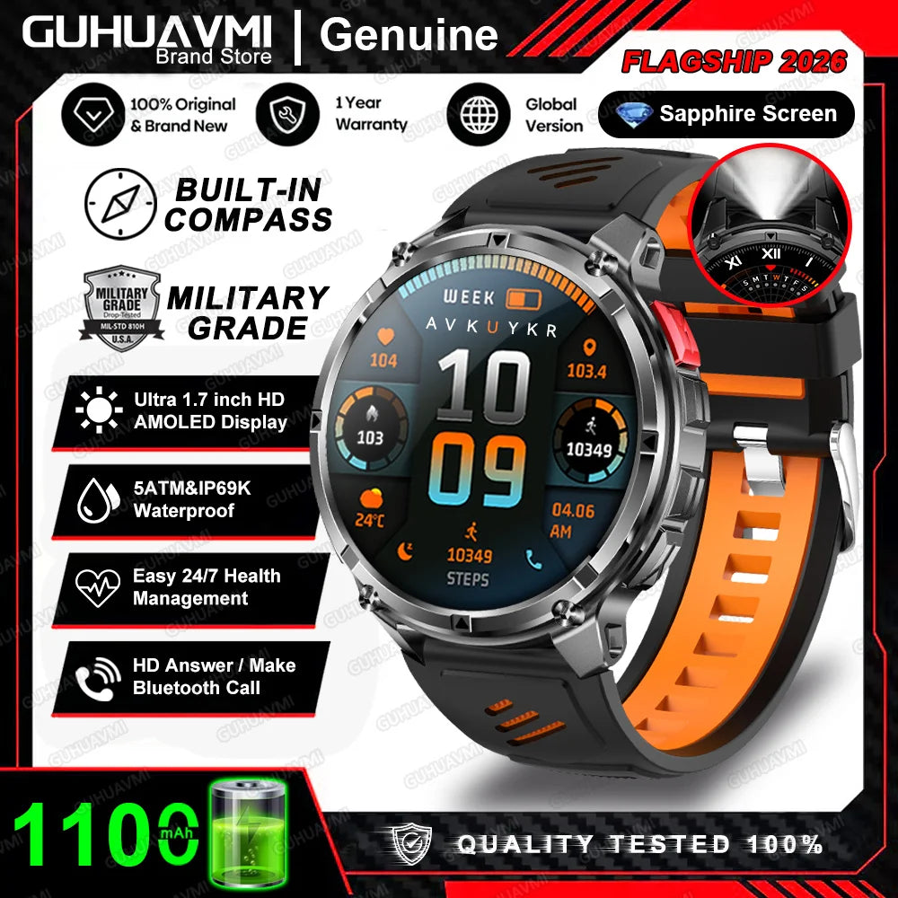 New T-Rex3 Ultra 1100mAh Battery Smart Watch GPS Track Compass IP69K Waterproof Sports tracker Outdoors Military Smartwatches