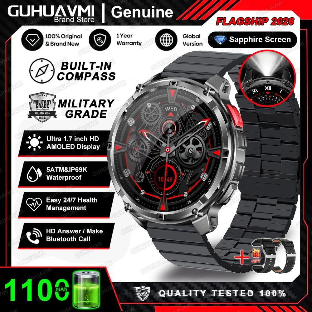 New T-Rex3 Ultra 1100mAh Battery Smart Watch GPS Track Compass IP69K Waterproof Sports tracker Outdoors Military Smartwatches