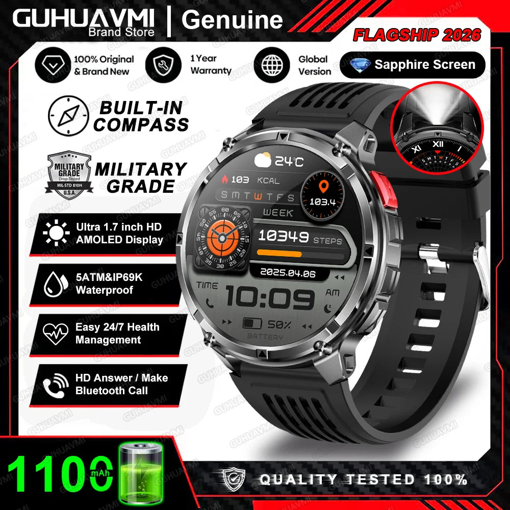 New T-Rex3 Ultra 1100mAh Battery Smart Watch GPS Track Compass IP69K Waterproof Sports tracker Outdoors Military Smartwatches