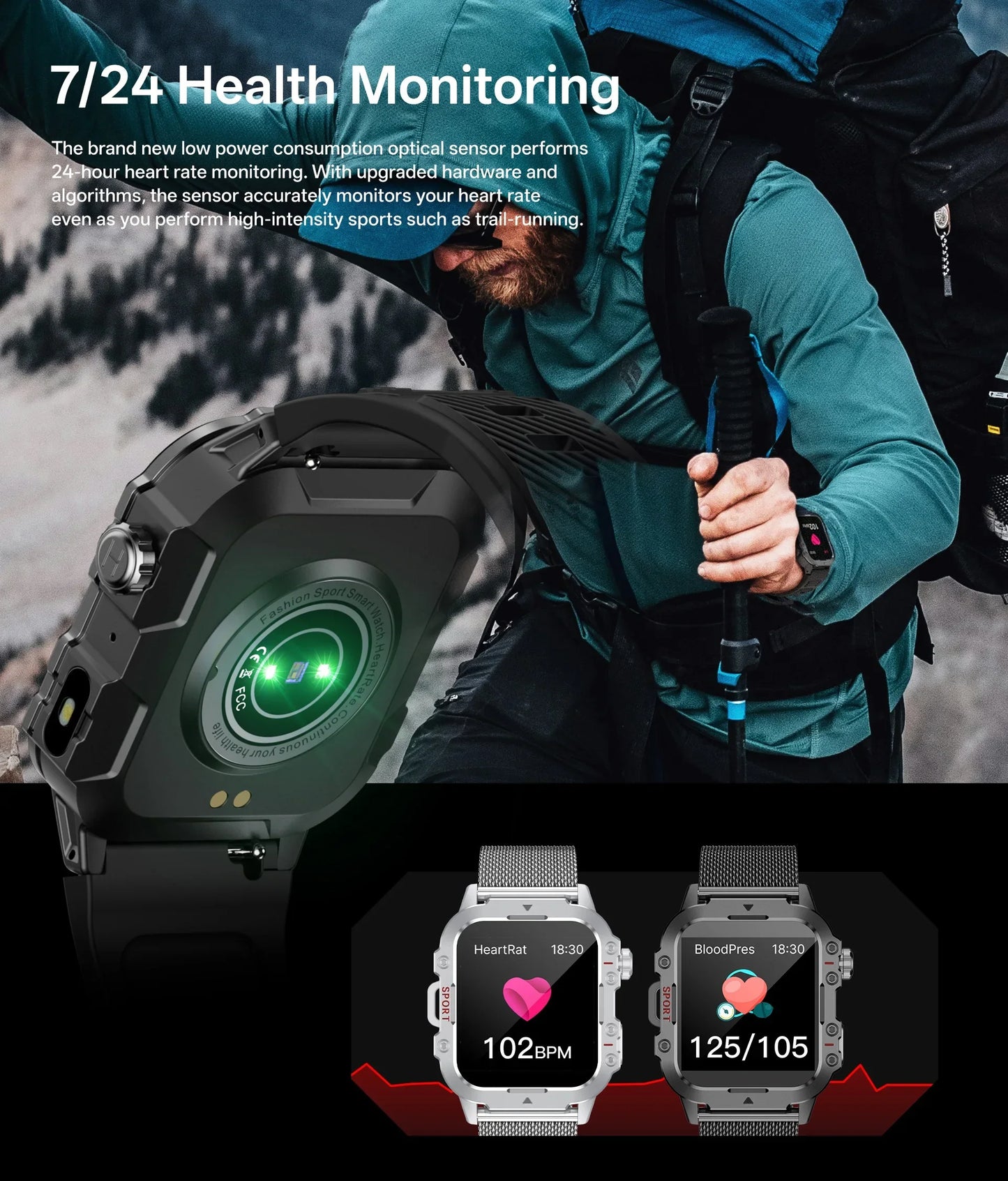 Men’s Military-Style Smart Watch