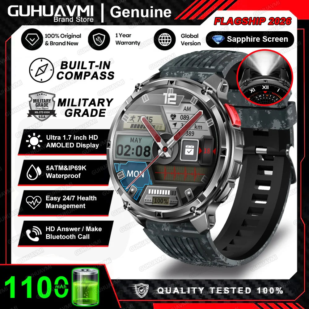 New T-Rex3 Ultra 1100mAh Battery Smart Watch GPS Track Compass IP69K Waterproof Sports tracker Outdoors Military Smartwatches