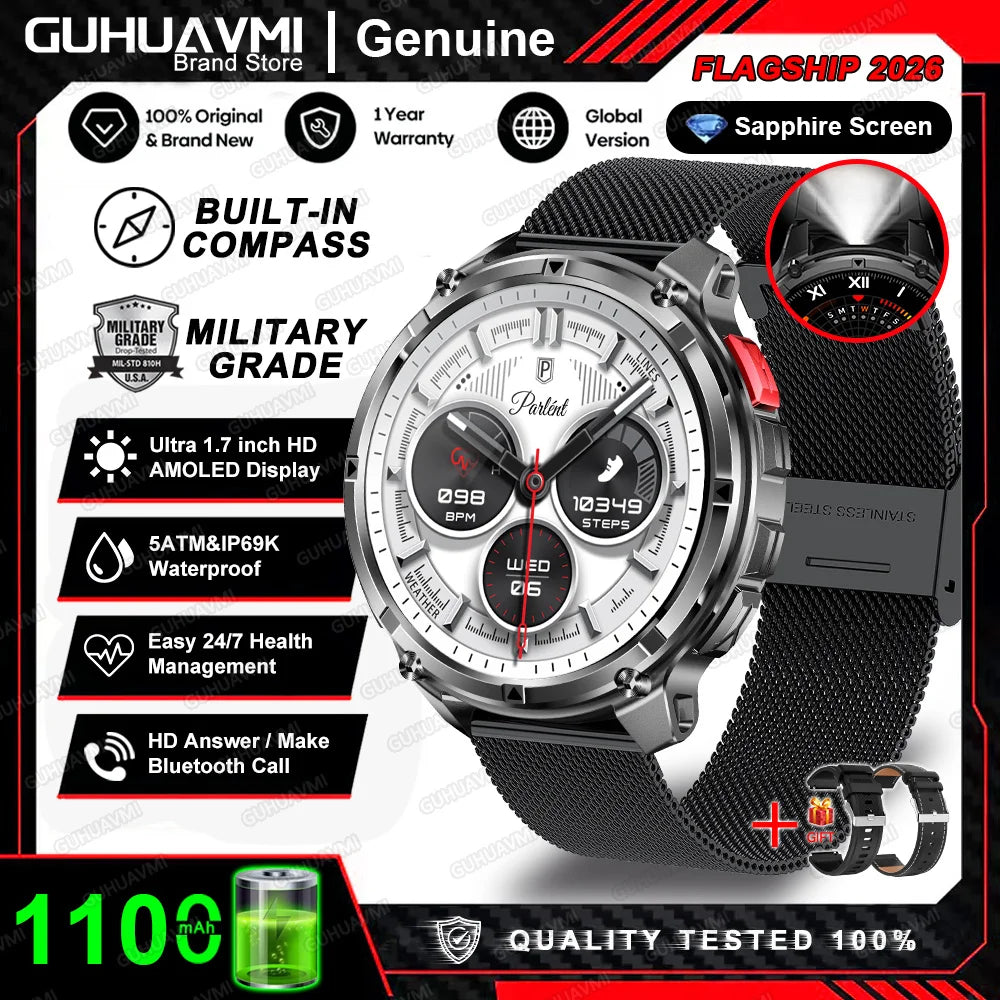 New T-Rex3 Ultra 1100mAh Battery Smart Watch GPS Track Compass IP69K Waterproof Sports tracker Outdoors Military Smartwatches