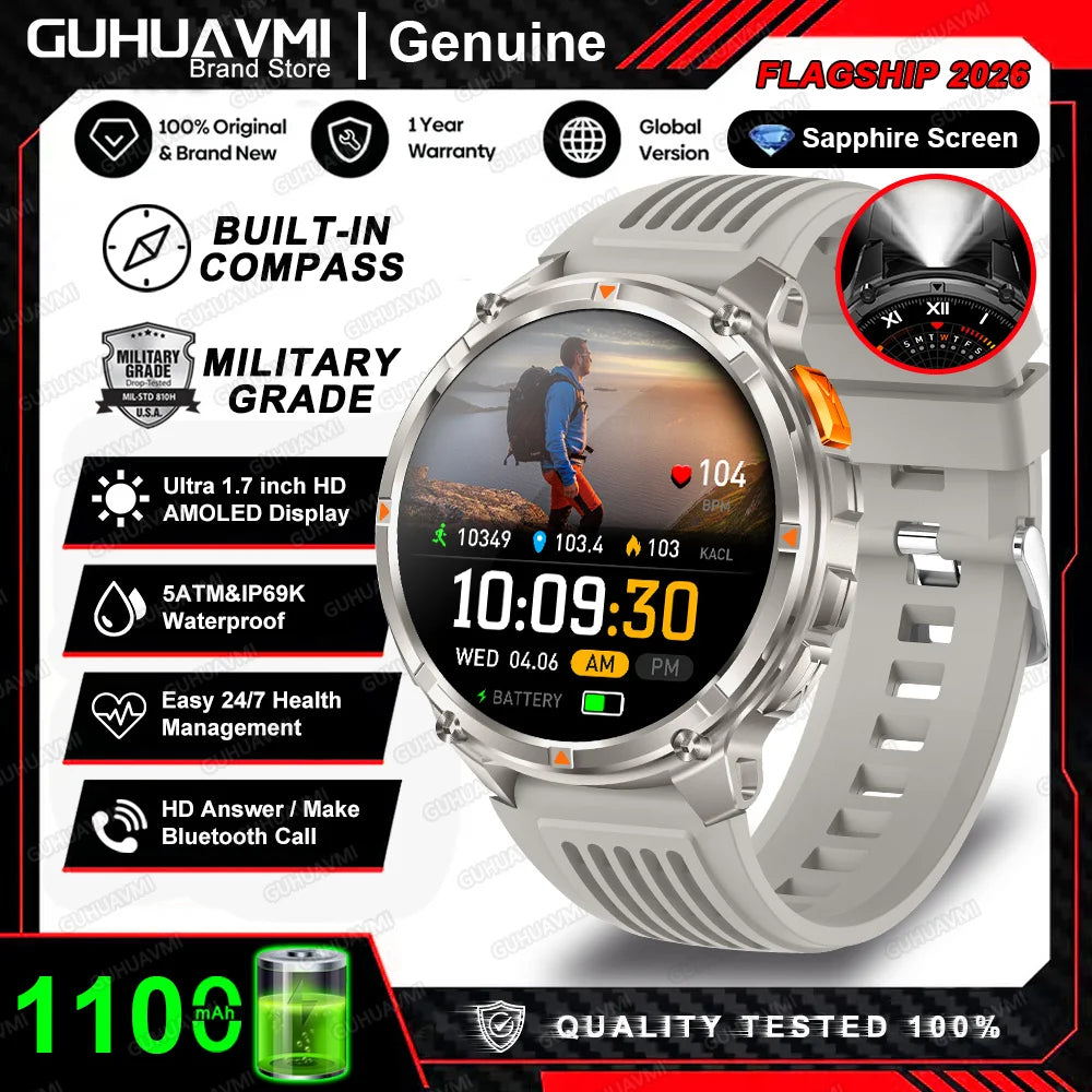 New T-Rex3 Ultra 1100mAh Battery Smart Watch GPS Track Compass IP69K Waterproof Sports tracker Outdoors Military Smartwatches